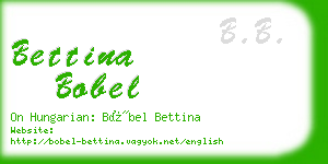 bettina bobel business card